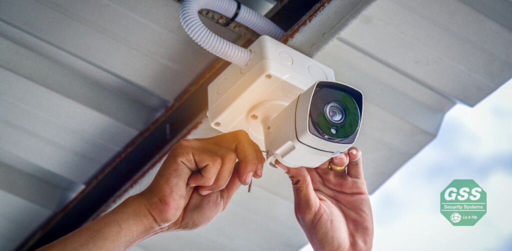 High-definition surveillance cameras providing top-tier security for a small business.