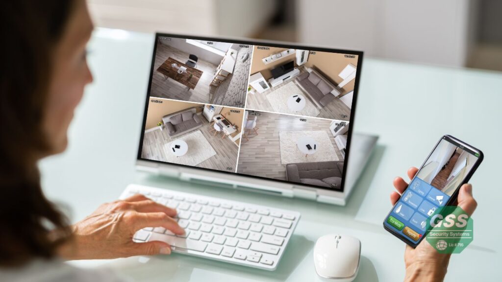 A smartphone displaying a real-time alert from a home security app.