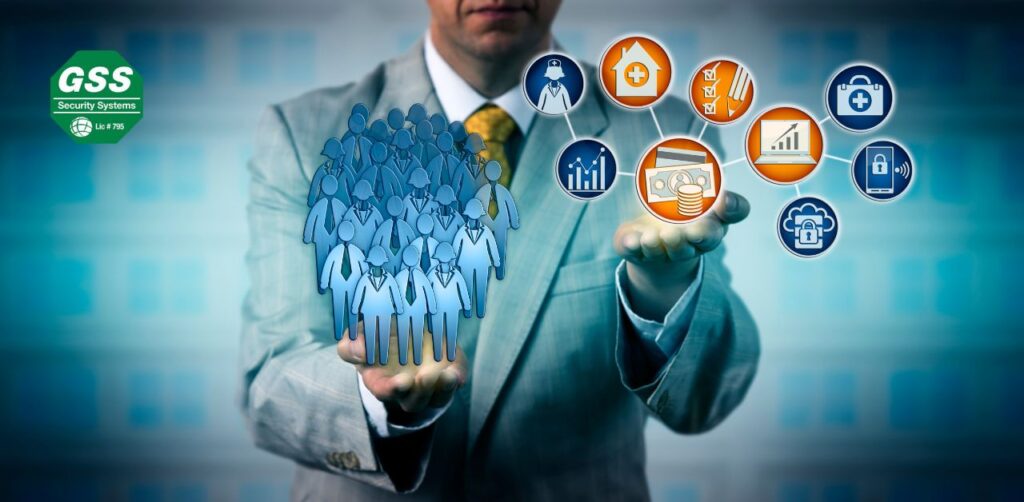 Cybersecurity professional conducting a security audit on business systems.