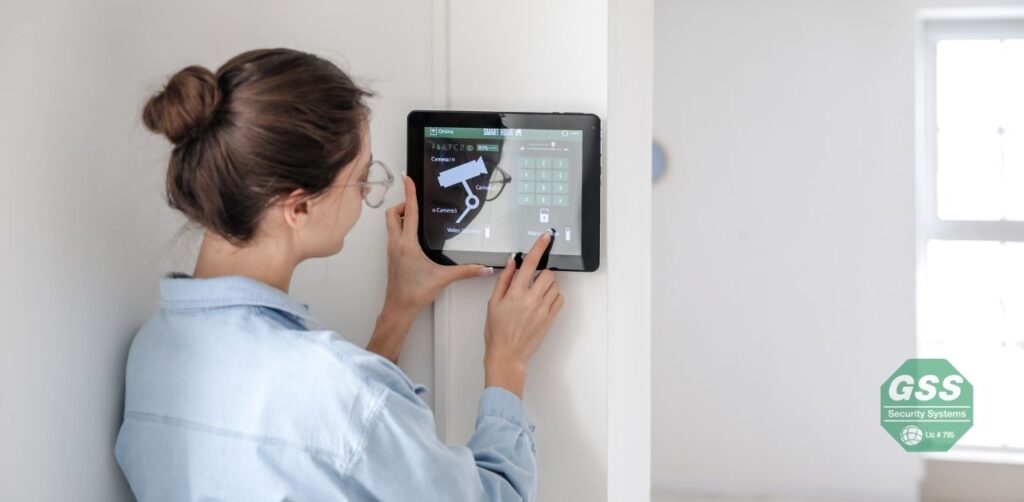 A smart home security system displayed on a mobile device.