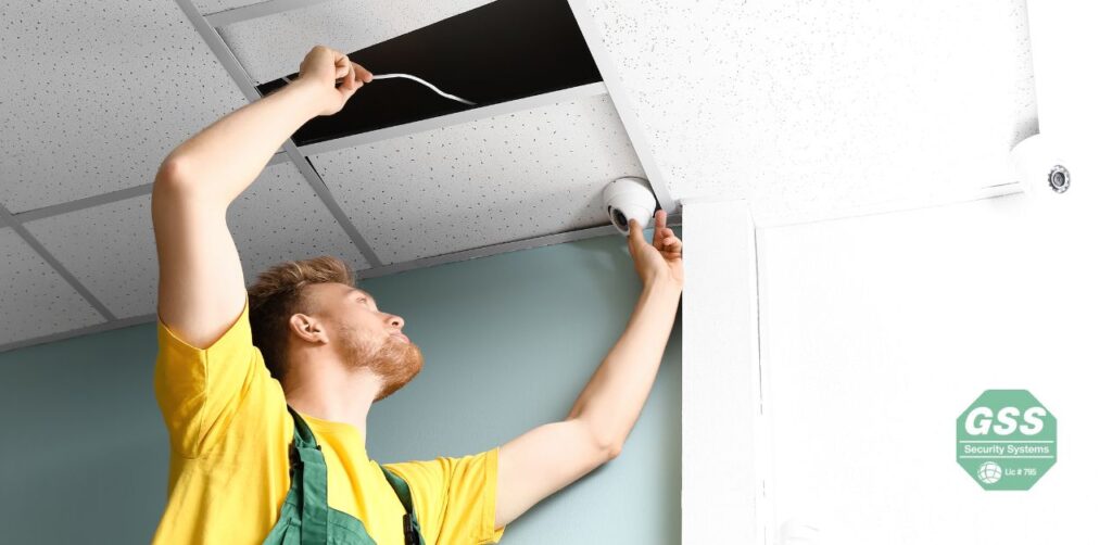 Installation of a cutting-edge commercial security system.