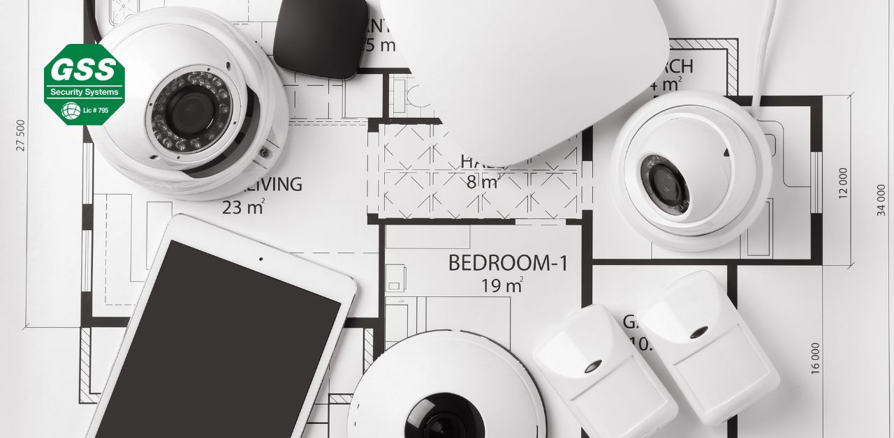 Futuristic security control room with advanced surveillance technology for 2024.